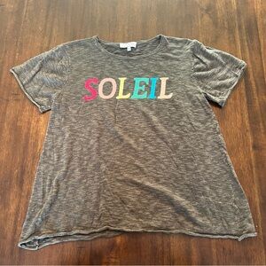 J. Society Women’s Short Sleeve Cotton Blend Soleil Top Size S Summer Sun